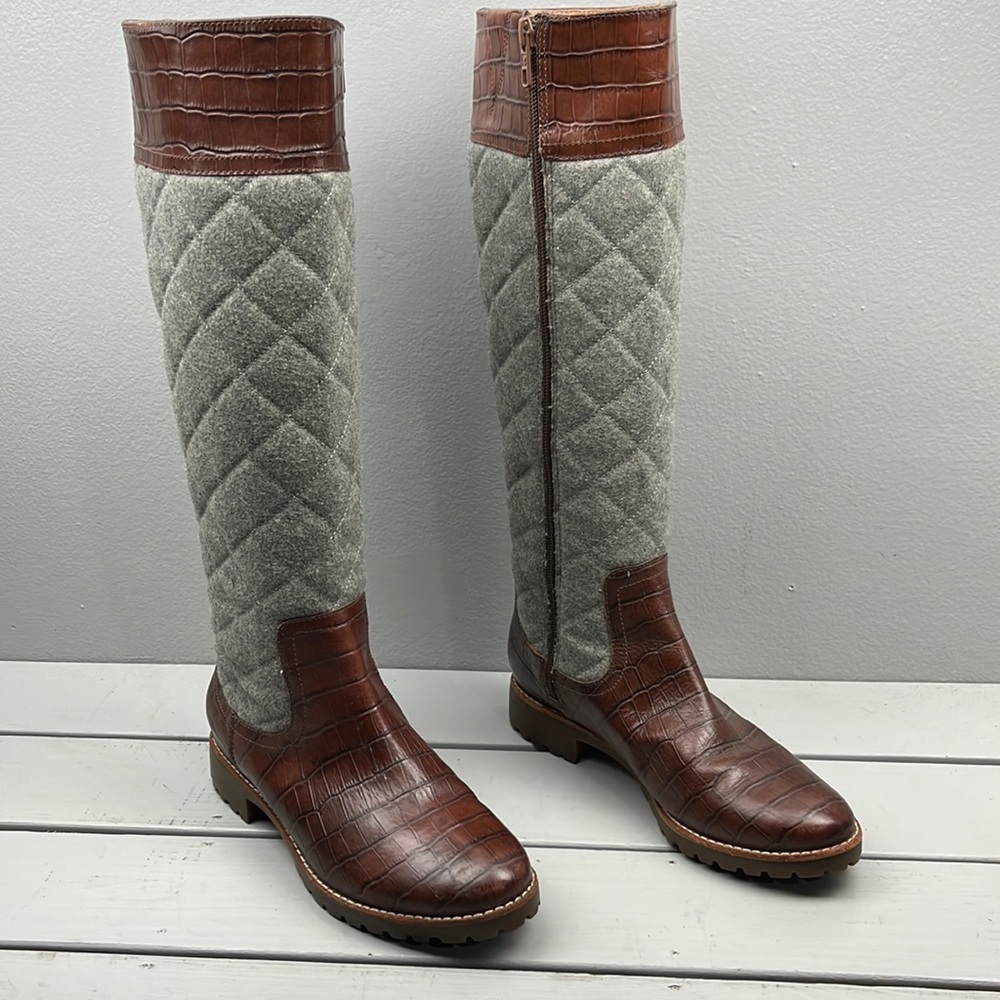 Sperry Brown and Gray Over the Knee Boots